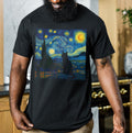 Bikergod Van Gogh Irises T-Shirt 2D - Black Cat Vintage Shirt LN120625TS