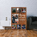 Bikergod Custom Photo Racing Dad Poster - Normal Dad Canvas Poster - Dad Gifts LN170625CV1