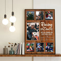 Bikergod Custom Photo Racing Dad Poster - Normal Dad Canvas Poster - Dad Gifts LN170625CV1