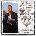 Bikergod Personalized Biker Memorial Stone Ornament, Biker Keepsake Photo Slate, Custom Biker Photo LN190625ST3
