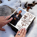 Bikergod Personalized Biker Memorial Stone Ornament, Biker Keepsake Photo Slate, Custom Biker Photo LN190625ST3