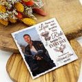 Bikergod Personalized Biker Memorial Stone Ornament, Biker Keepsake Photo Slate, Custom Biker Photo LN190625ST3
