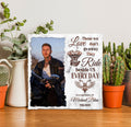 Bikergod Personalized Biker Memorial Stone Ornament, Biker Keepsake Photo Slate, Custom Biker Photo LN190625ST3