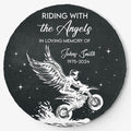 Bikergod Custom Name Rider Memorial Stone, Biker Memorial, Riding With The Angels, Loss of Loved One, Personalized Motorcycle Stone LN200625ST5