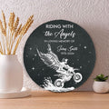 Bikergod Custom Name Rider Memorial Stone, Biker Memorial, Riding With The Angels, Loss of Loved One, Personalized Motorcycle Stone LN200625ST5
