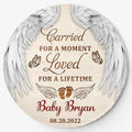 Bikergod Custom Name Miscarriage Memorial Stone, Baby Loss, Sympathy Gift, Carried for a moment but loved for a lifetime, Baby Memorial LN200625ST6