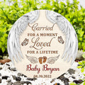 Bikergod Custom Name Miscarriage Memorial Stone, Baby Loss, Sympathy Gift, Carried for a moment but loved for a lifetime, Baby Memorial LN200625ST6