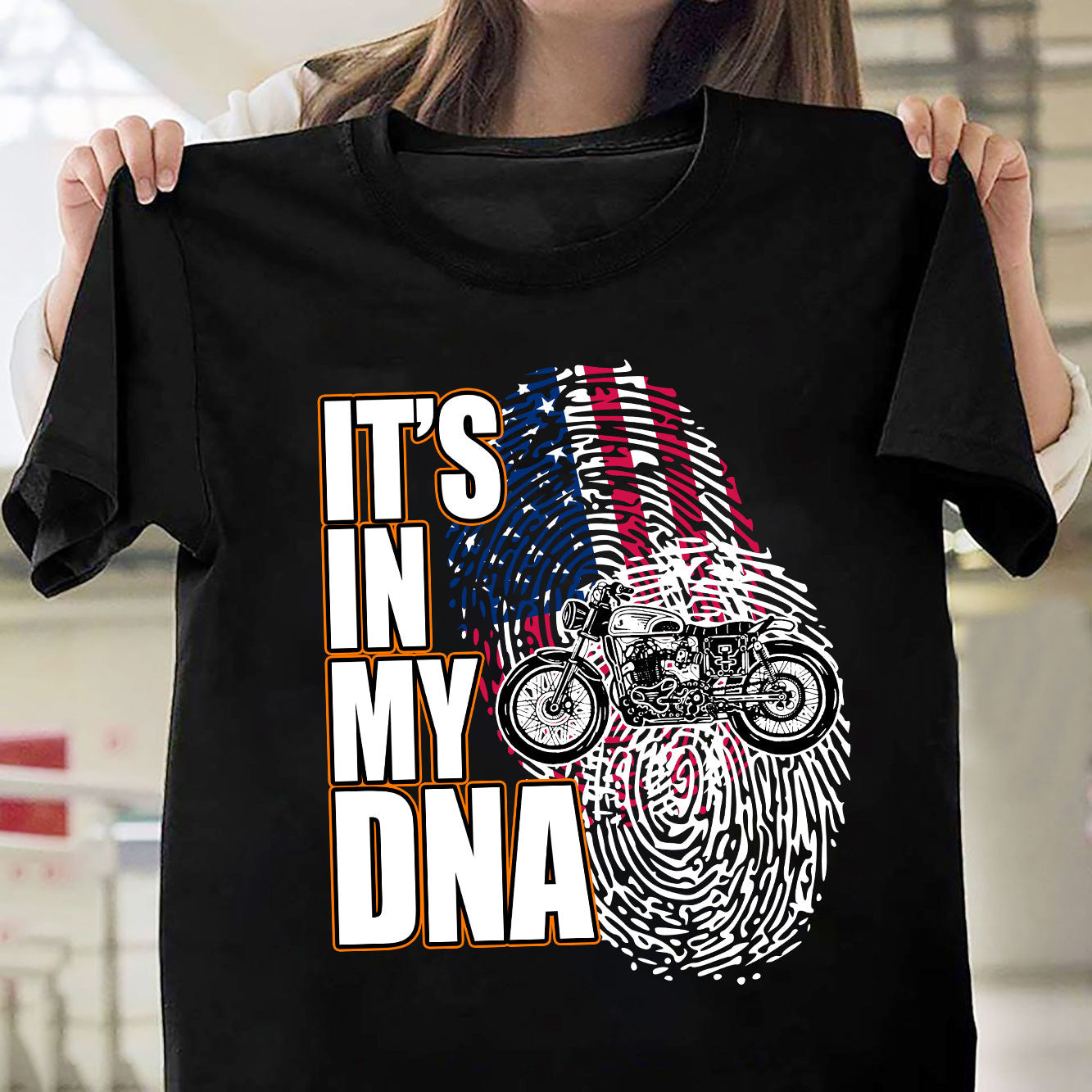Bikergod It's In My DNA Tshirt Design 2D Printed DH042025T71