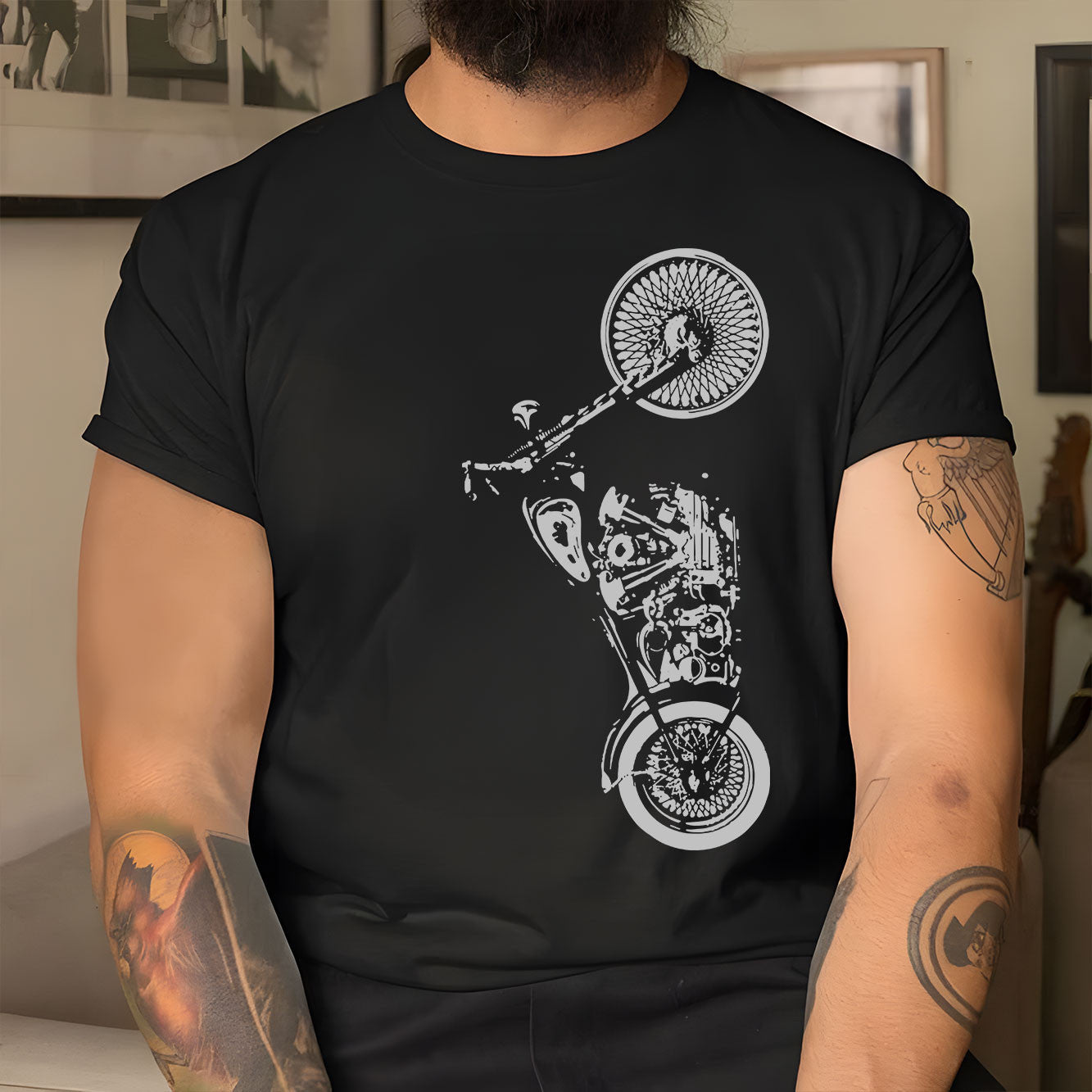 Bikergod Biker Motorcycle Tshirt Design 2D Printed DH042025T72