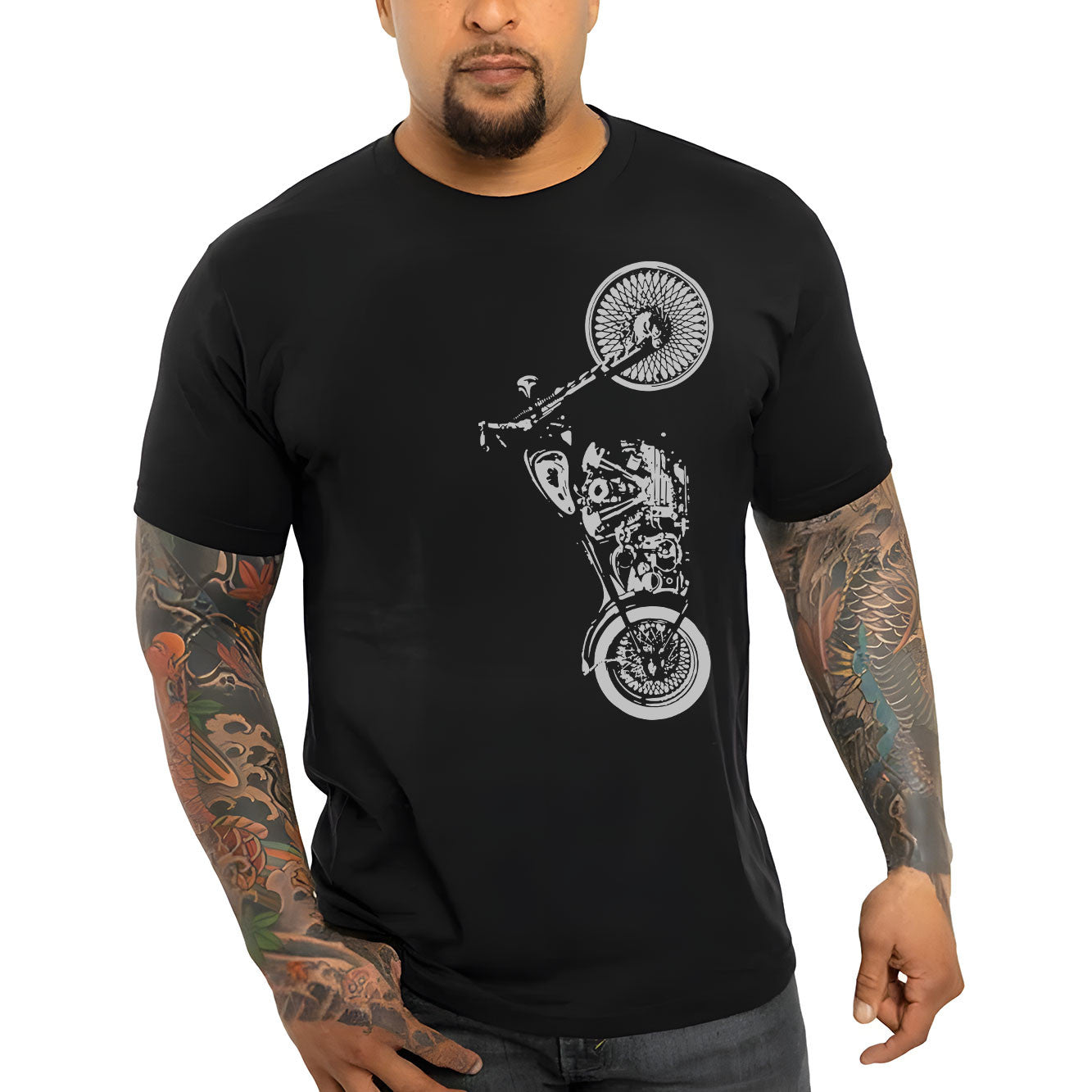 Bikergod Biker Motorcycle Tshirt Design 2D Printed DH042025T72