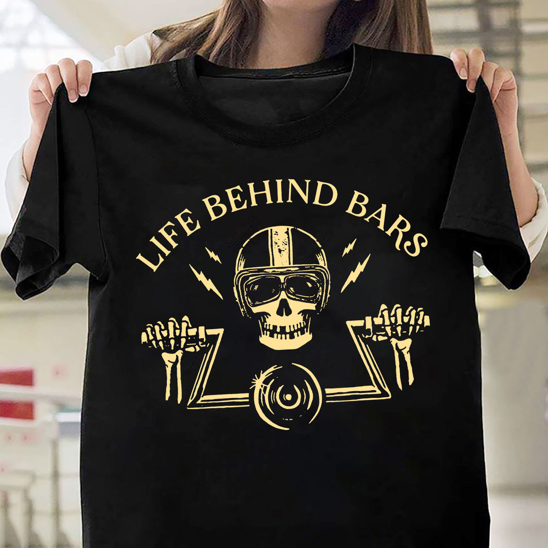 Bikergod Life Behind Bars Tshirt Design 2D Printed DH042025T73