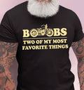 Bikergod Boobs Two Of My Most Favorite Things Tshirt Design 2D Printed DH042025T74