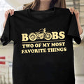 Bikergod Boobs Two Of My Most Favorite Things Tshirt Design 2D Printed DH042025T74