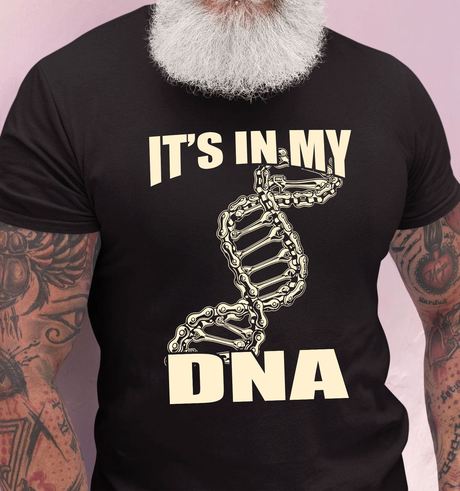 Bikergod It's In My DNA Tshirt Design 2D Printed DH042025T76