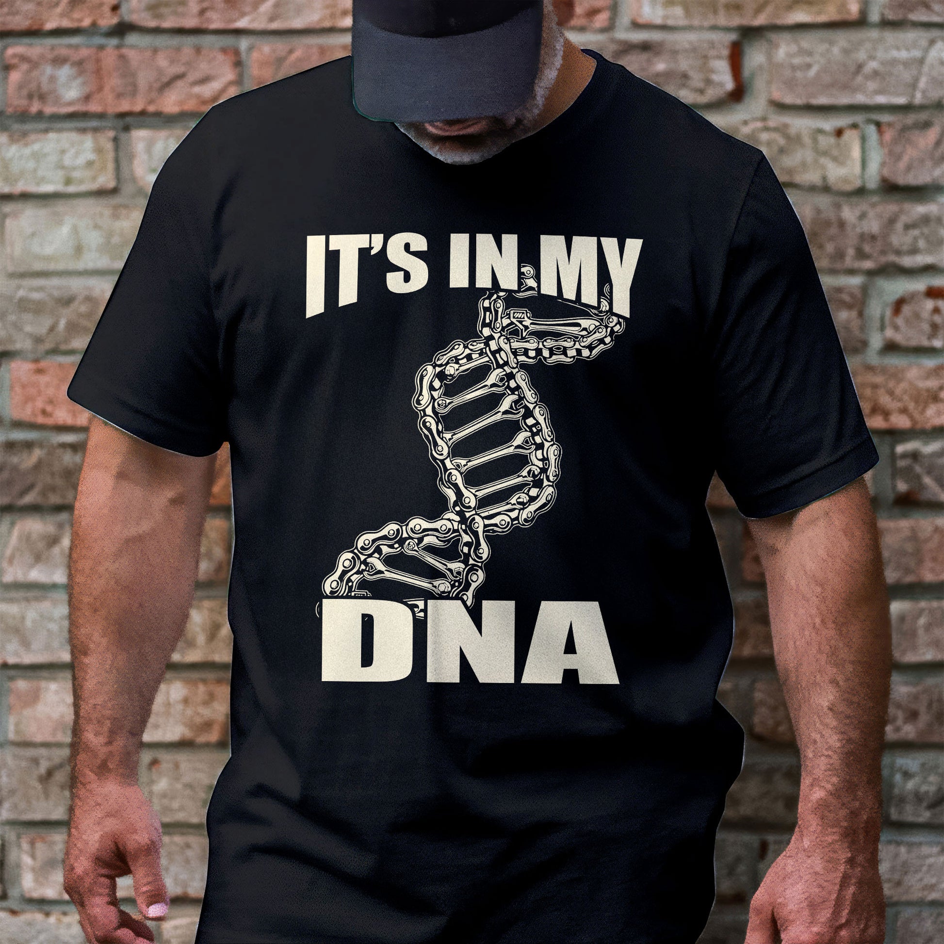 Bikergod It's In My DNA Tshirt Design 2D Printed DH042025T76