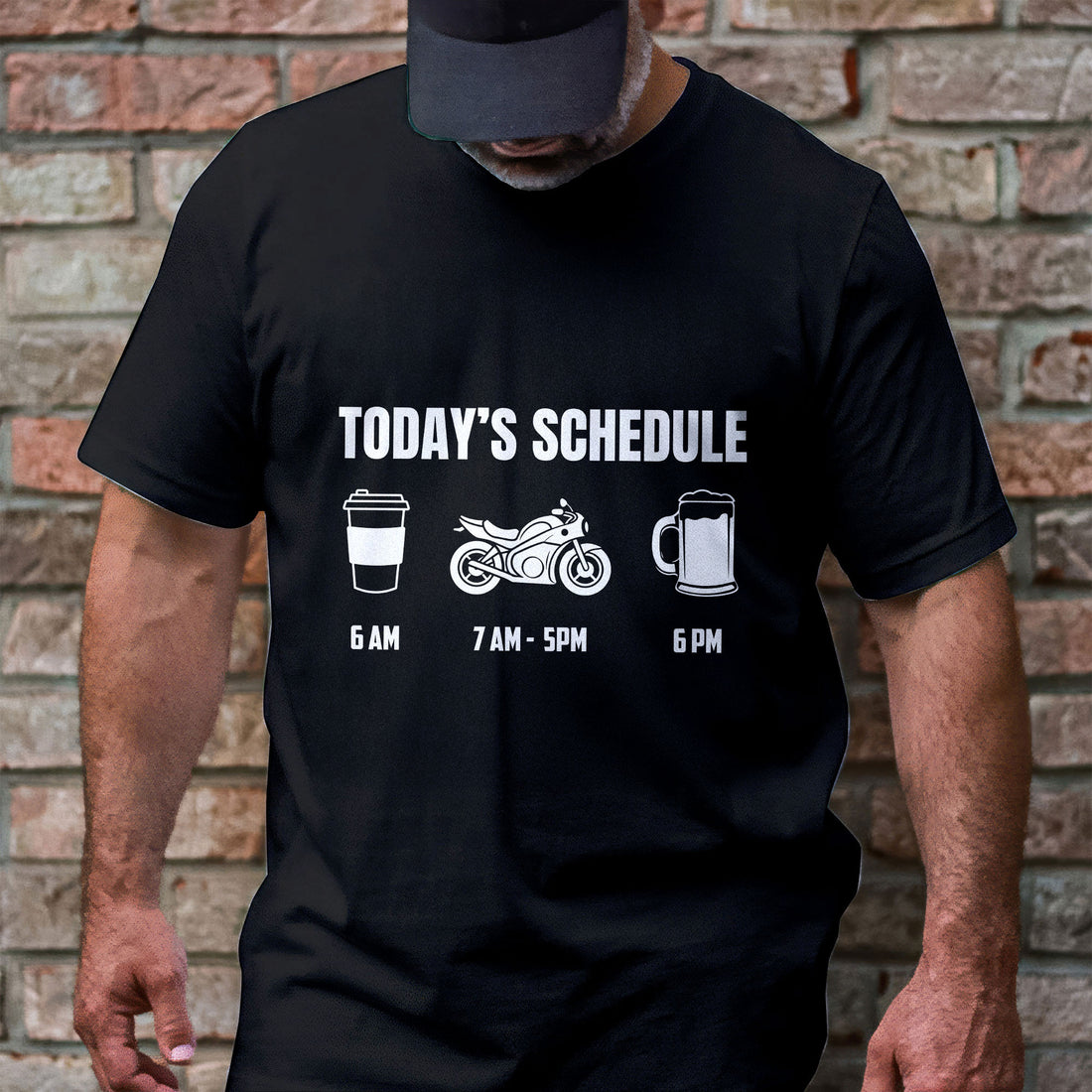 Bikergod Today's Schedule Tshirt Design 2D Printed DH042025T78