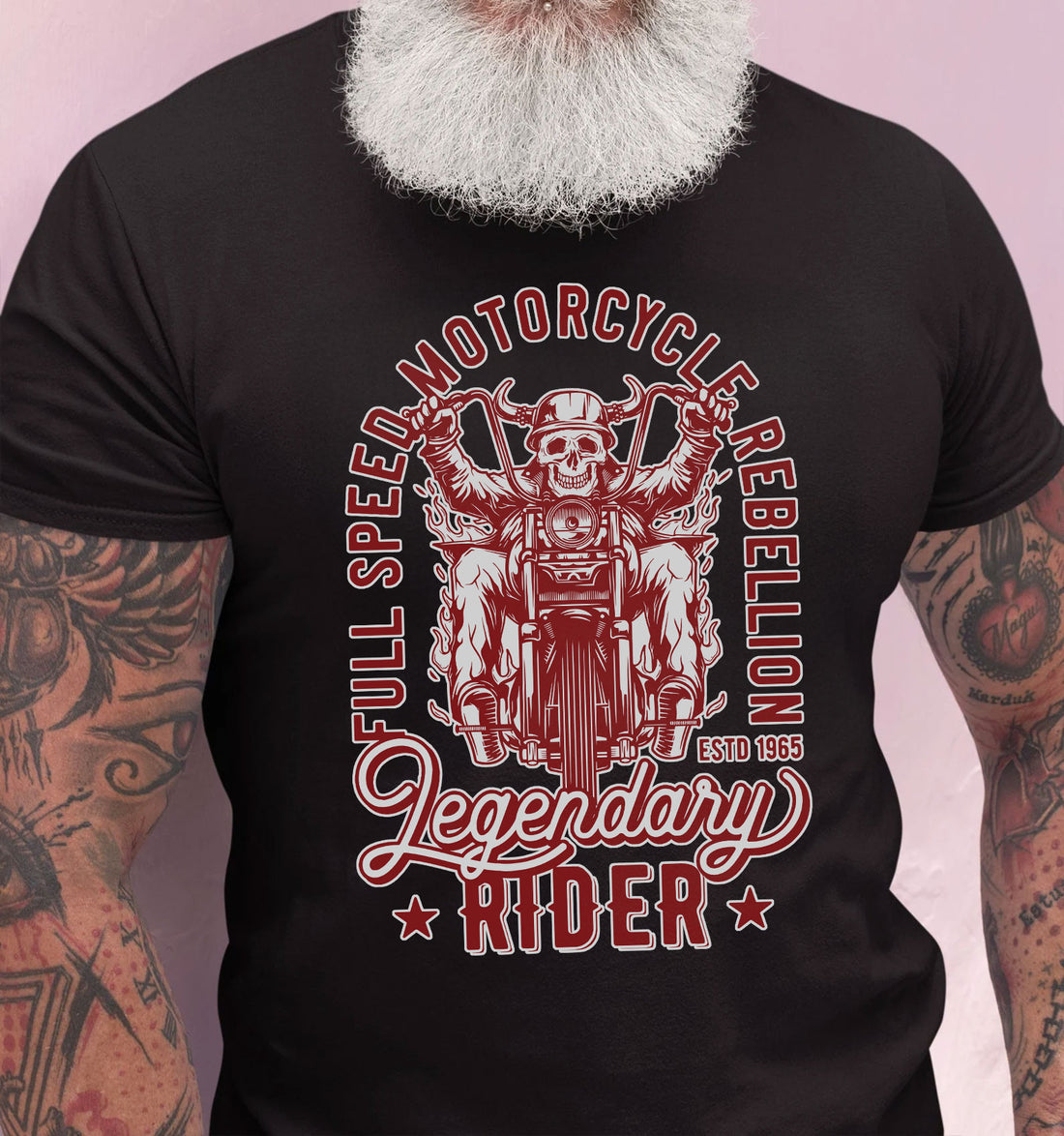 Bikergod Full Speed Motorcycle Rebellion Tshirt Design 2D Printed DH042025T79