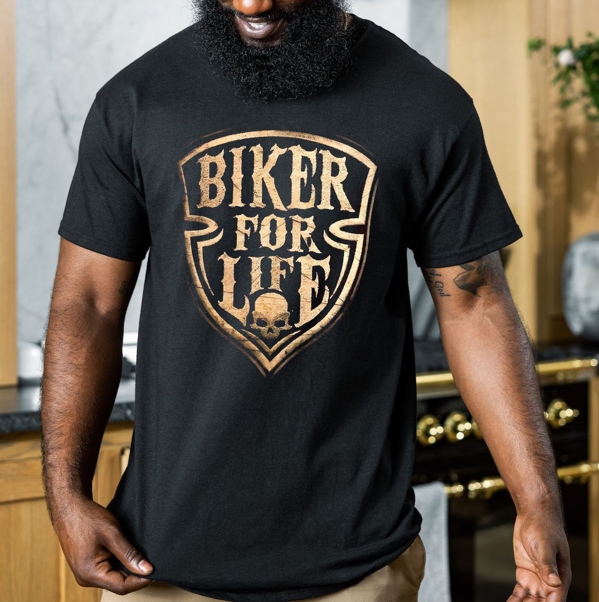 Bikergod Biker For Life Design 2D Printed DH042025T80