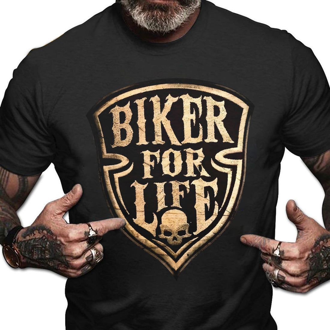 Bikergod Biker For Life Design 2D Printed DH042025T80