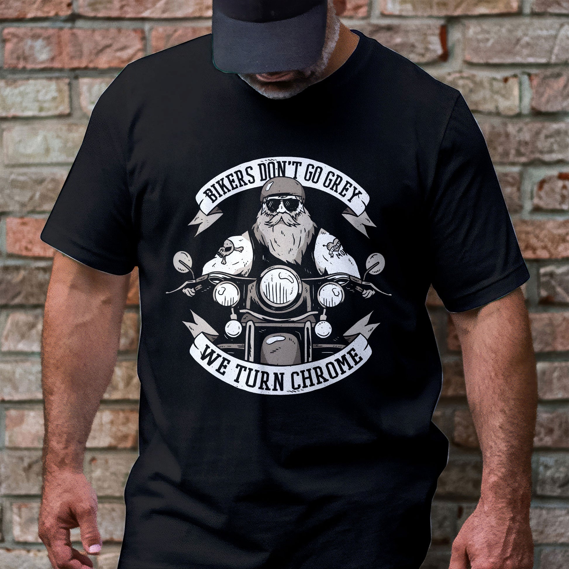 Bikergod Bikers Dont Go Grey We Turn Chrome Design 2D Printed DH042025T81