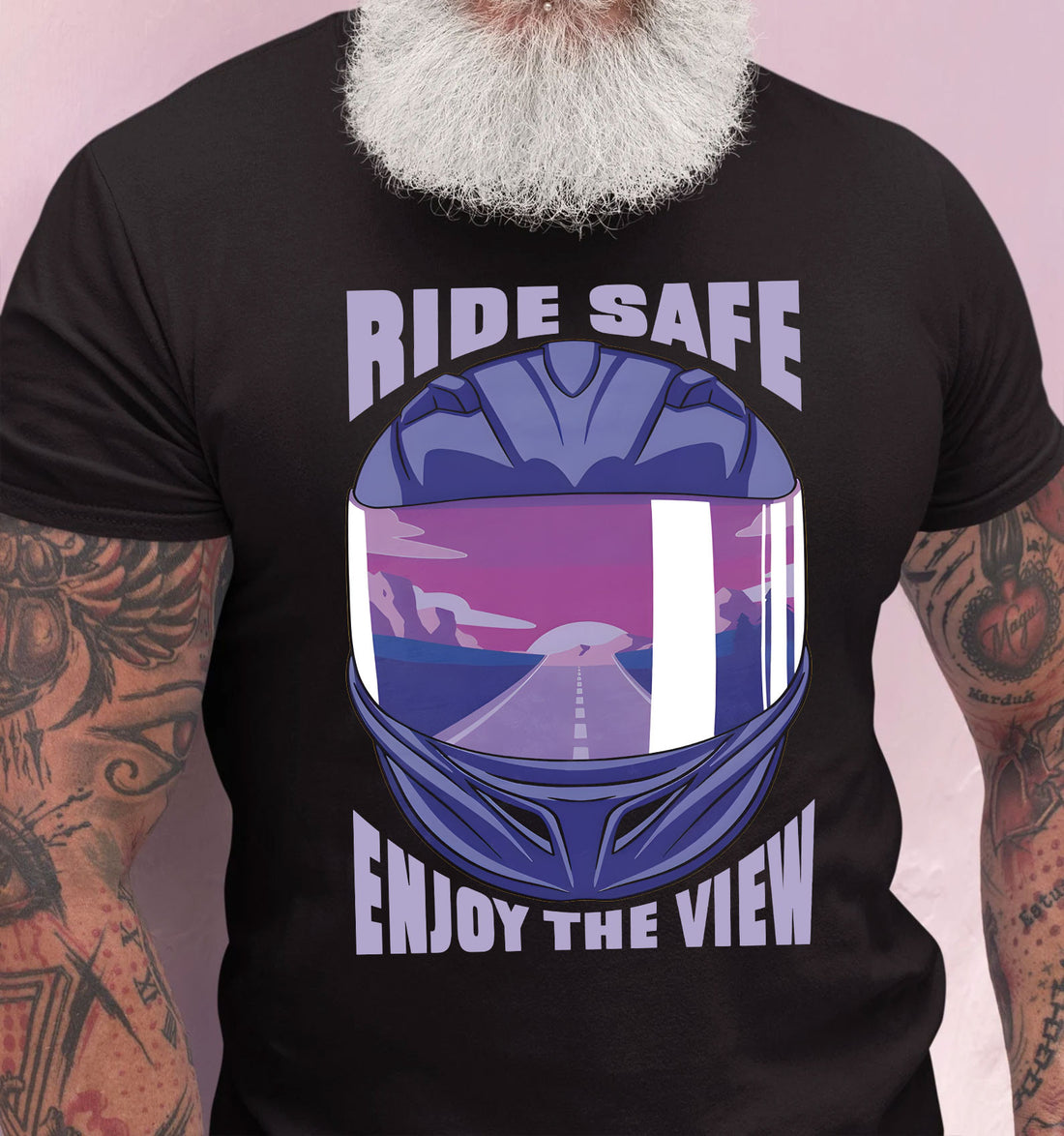 Bikergod Ride Safe Enjoy The View Design 2D Printed DH042025T82