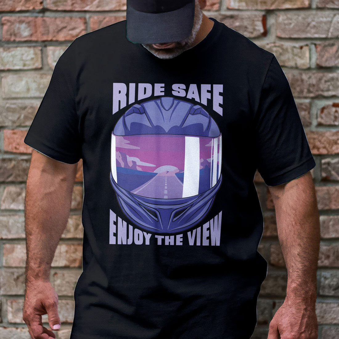 Bikergod Ride Safe Enjoy The View Design 2D Printed DH042025T82