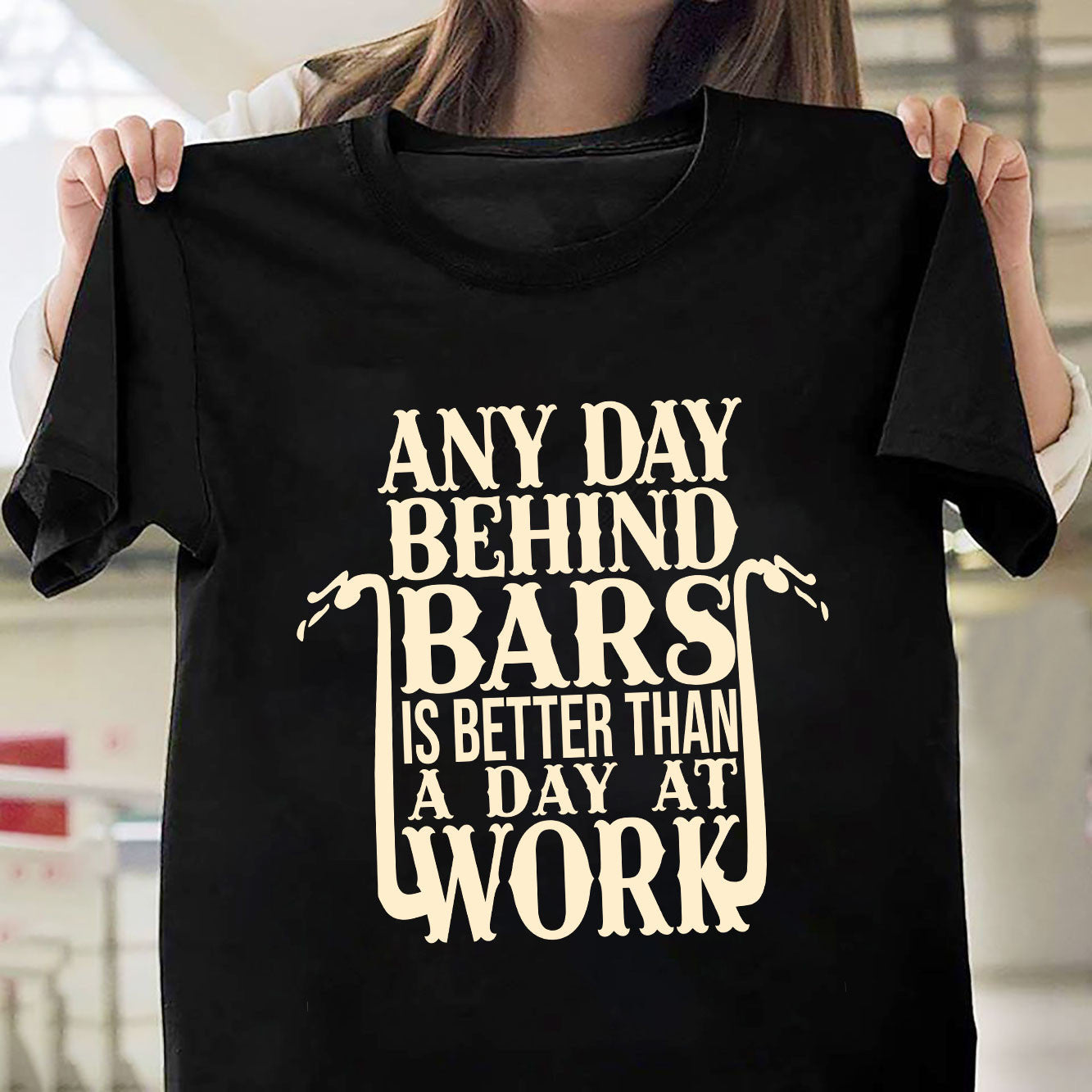 Bikergod Any Day Behind Bars Is Better Than A Day At Work Design 2D Printed DH042025T84