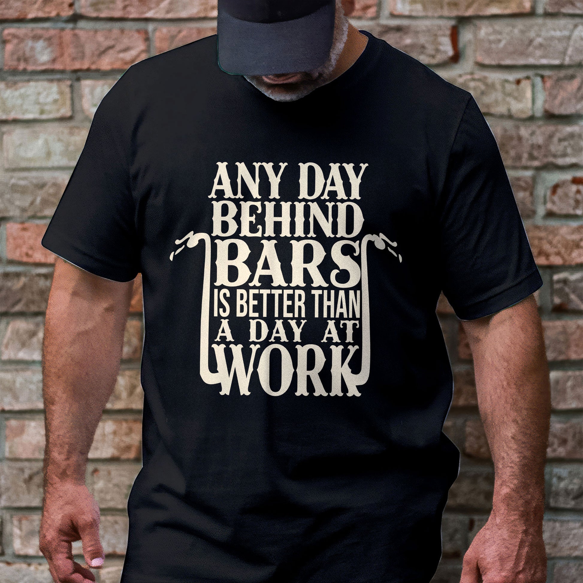 Bikergod Any Day Behind Bars Is Better Than A Day At Work Design 2D Printed DH042025T84