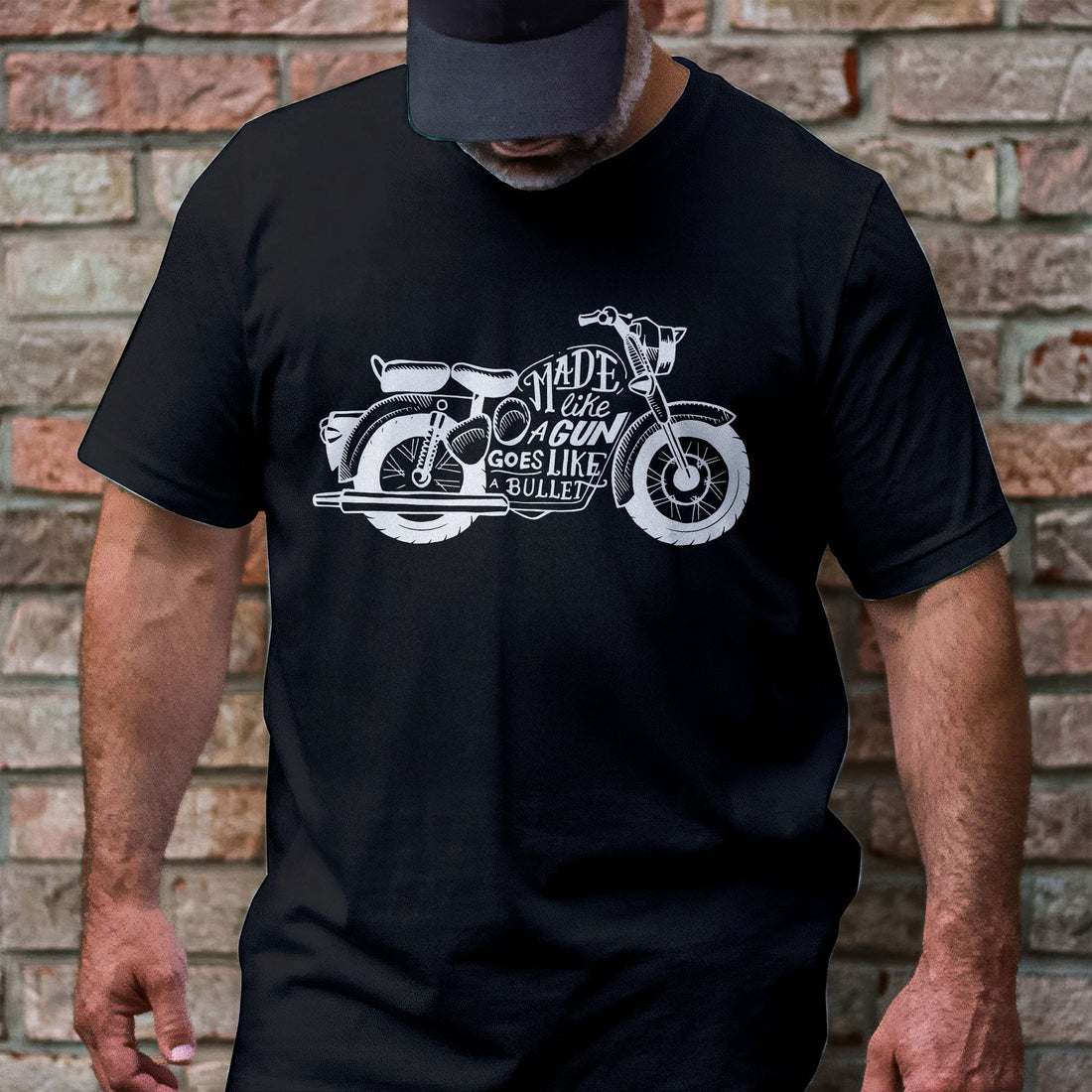 Bikergod Made Like A Gun Goes Like A Bullet Design 2D Printed DH042025T85