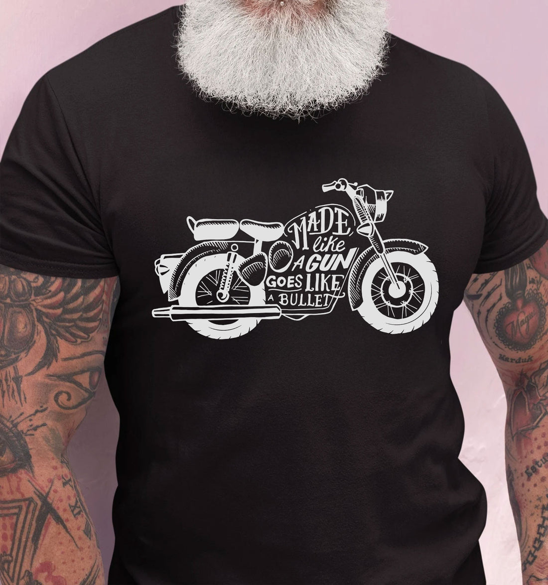 Bikergod Made Like A Gun Goes Like A Bullet Design 2D Printed DH042025T85