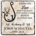 Bikergod Custom Name Hunters Memorial Stone, Those We Love Quote, White Tail Deer Scene Hunting, Memory Stone Gift LN240625ST9