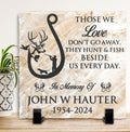 Bikergod Custom Name Hunters Memorial Stone, Those We Love Quote, White Tail Deer Scene Hunting, Memory Stone Gift LN240625ST9