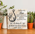 Bikergod Custom Name Hunters Memorial Stone, Those We Love Quote, White Tail Deer Scene Hunting, Memory Stone Gift LN240625ST9
