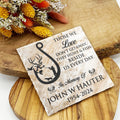 Bikergod Custom Name Hunters Memorial Stone, Those We Love Quote, White Tail Deer Scene Hunting, Memory Stone Gift LN240625ST9