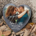 Bikergod Custom Photo You And Me We Got This - Couple Personalized Stone With Stand - Gift For Husband Wife, Anniversary LN240625ST10