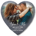 Bikergod Custom Photo You And Me We Got This - Couple Personalized Stone With Stand - Gift For Husband Wife, Anniversary LN240625ST10