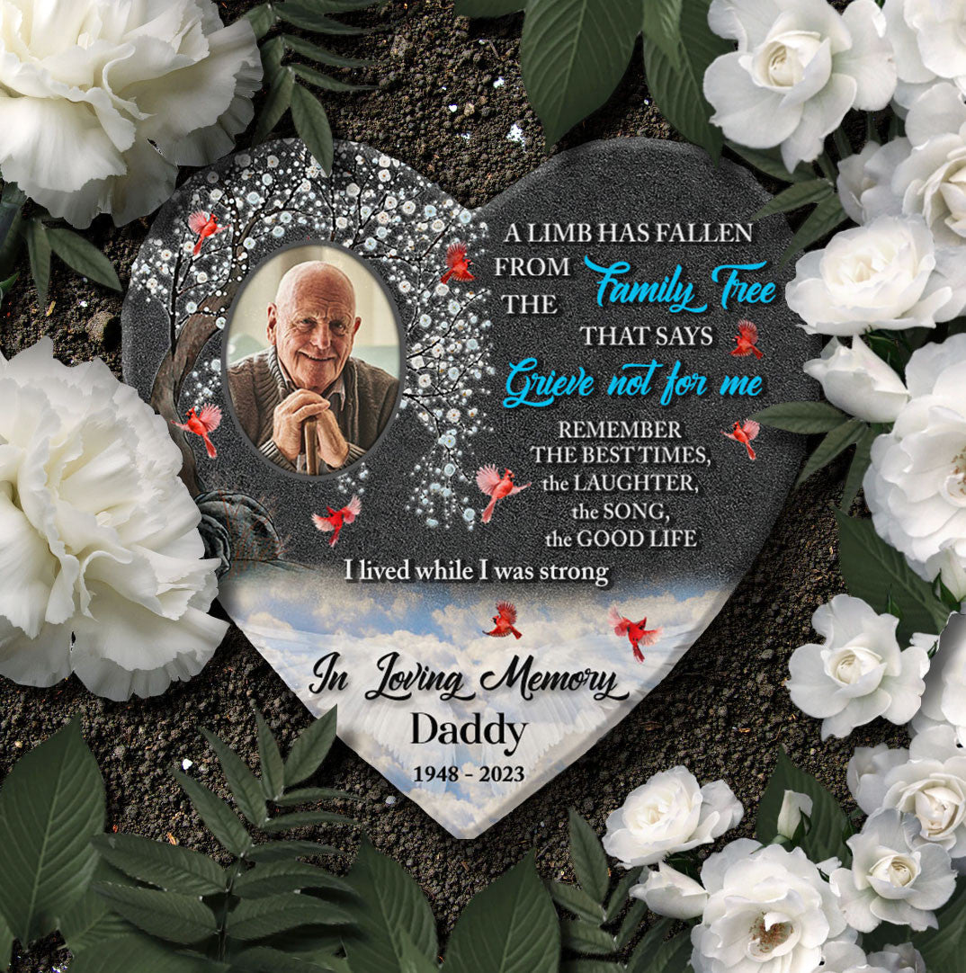 Bikergod Custom Name Loving Memory Of Memorial Stone, Human Grave Marker - Memorial Gift, Sympathy Gift LN210625ST8