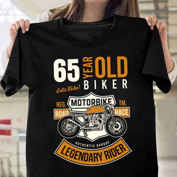 Bikergod Legendary Rider T-Shirt 2D - Custom Age Funny Men's Birthday Shirt LN250625TS4