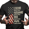Bikergod Legend Husband Dad T-Shirt 2D - Custom Year Funny Men's Birthday Shirt - Gift for Husband, Dad Tees LN260625TS6