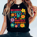 Bikergod No Kings Since 1776 Vintage T-Shirt 2D, For 4th of July USA Shirt, Floral Patriotic For Women Men LN270625TS9
