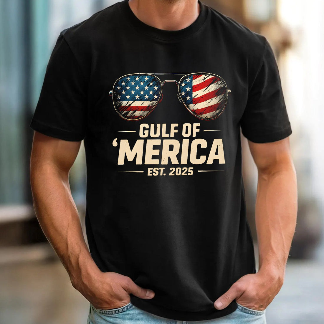 Bikergod Gulf Of Merica T-Shirt 2D, 4th of July USA Shirt, Gift For Women Men LN280625TS11