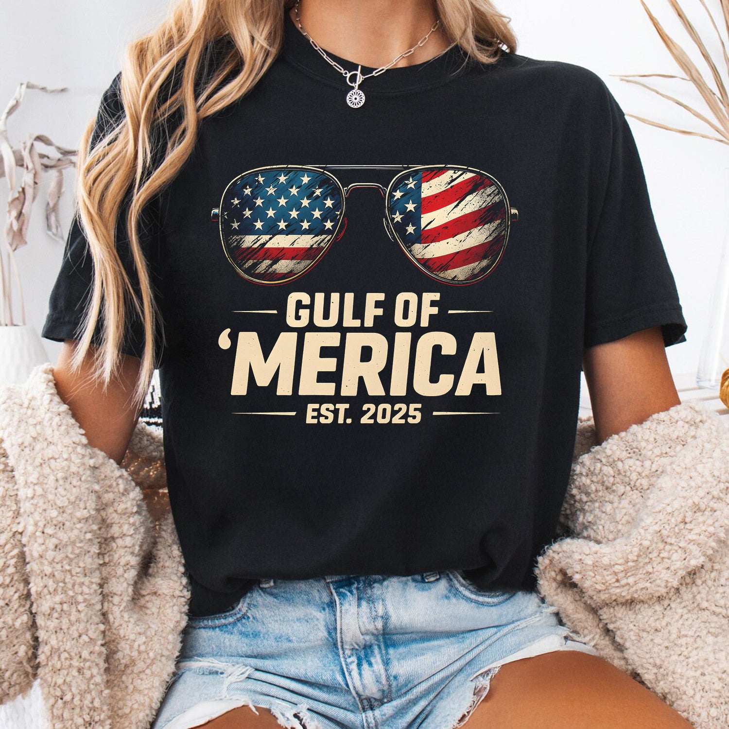 Bikergod Gulf Of Merica T-Shirt 2D, 4th of July USA Shirt, Gift For Women Men LN280625TS11