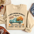 Bikergod Farm Fresh Market Sweatshirt 2D Sizes S - 5XL - Autumn Leaves, Fall Sweatshirt, Fall Shirt, Thanksgiving Tee LN300625SW03