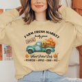 Bikergod Farm Fresh Market Sweatshirt 2D Sizes S - 5XL - Autumn Leaves, Fall Sweatshirt, Fall Shirt, Thanksgiving Tee LN300625SW03