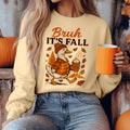 Bikergod It’s Fall Funny Goose Sweatshirt 2D Sizes S - 5XL - Pumpkin Spice Autumn Vibes Shirt, Fall Season Crewneck, Fall Gifts, Autumn Leaves Shirt, Tis the Season Shirt LN010725SW06