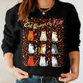 Bikergod Cat Fall Sweatshirt 2D Sizes S - 5XL - Cat Autumn Lover - Autumn Fall Season Sweatshirt - Pet Autumn Sweatshirt - Fall Season Tee LN020725SW10
