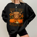 Bikergod Highland Cow Sweatshirt 2D Sizes S - 5XL - Fall Cow Sweatshirt, Farm Animal Autumn Shirt, Holiday Sweatshirt, Crewneck Sweatshirt, Cute Cow Shirt, Cow Gift LN030725SW12
