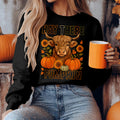 Bikergod Highland Cow Sweatshirt 2D Sizes S - 5XL - Fall Cow Sweatshirt, Farm Animal Autumn Shirt, Holiday Sweatshirt, Crewneck Sweatshirt, Cute Cow Shirt, Cow Gift LN030725SW12