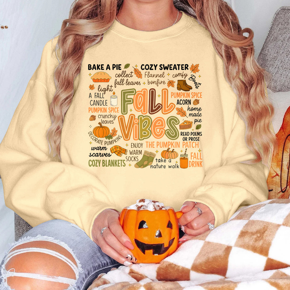 Bikergod Fall Vibes Sweatshirt 2D Sizes S - 5XL - Halloween Sweatshirt, Fall Sweatshirt, Fall Leopard Sweatshirt, Fall Time Sweatshirt, Cute Thanksgiving Sweatshirt LN030725SW13