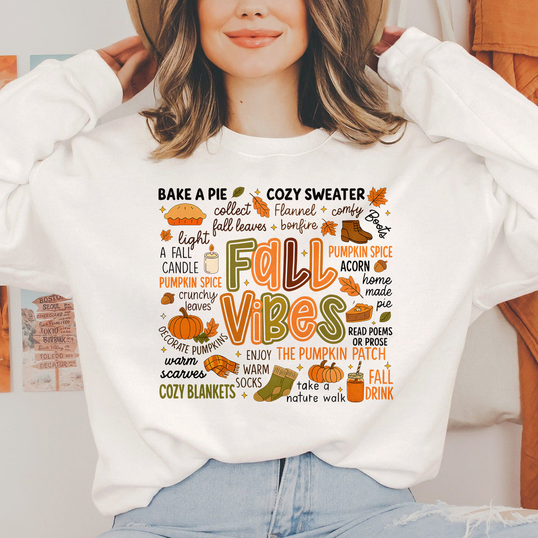 Bikergod Fall Vibes Sweatshirt 2D Sizes S - 5XL - Halloween Sweatshirt, Fall Sweatshirt, Fall Leopard Sweatshirt, Fall Time Sweatshirt, Cute Thanksgiving Sweatshirt LN030725SW13